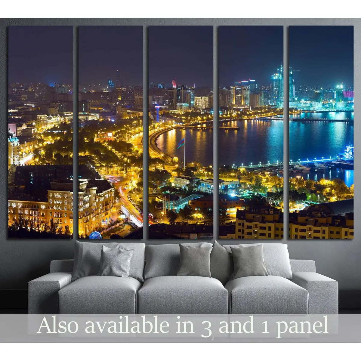 City Of Baku, The Capital Of The Republic Of Azerbaijan №1562 Ready To Hang Canvas Print 5