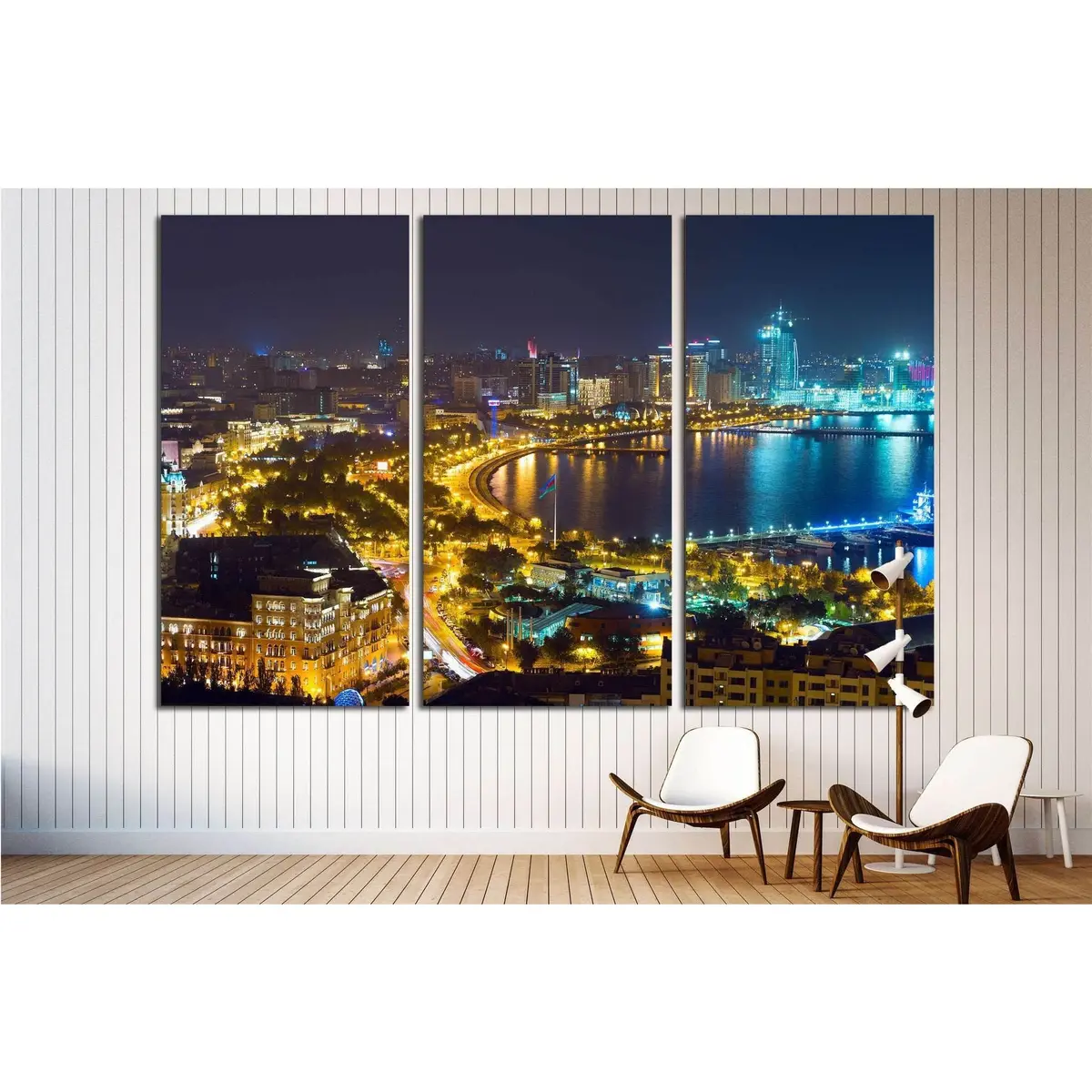 City Of Baku, The Capital Of The Republic Of Azerbaijan №1562 Ready To Hang Canvas Print 3