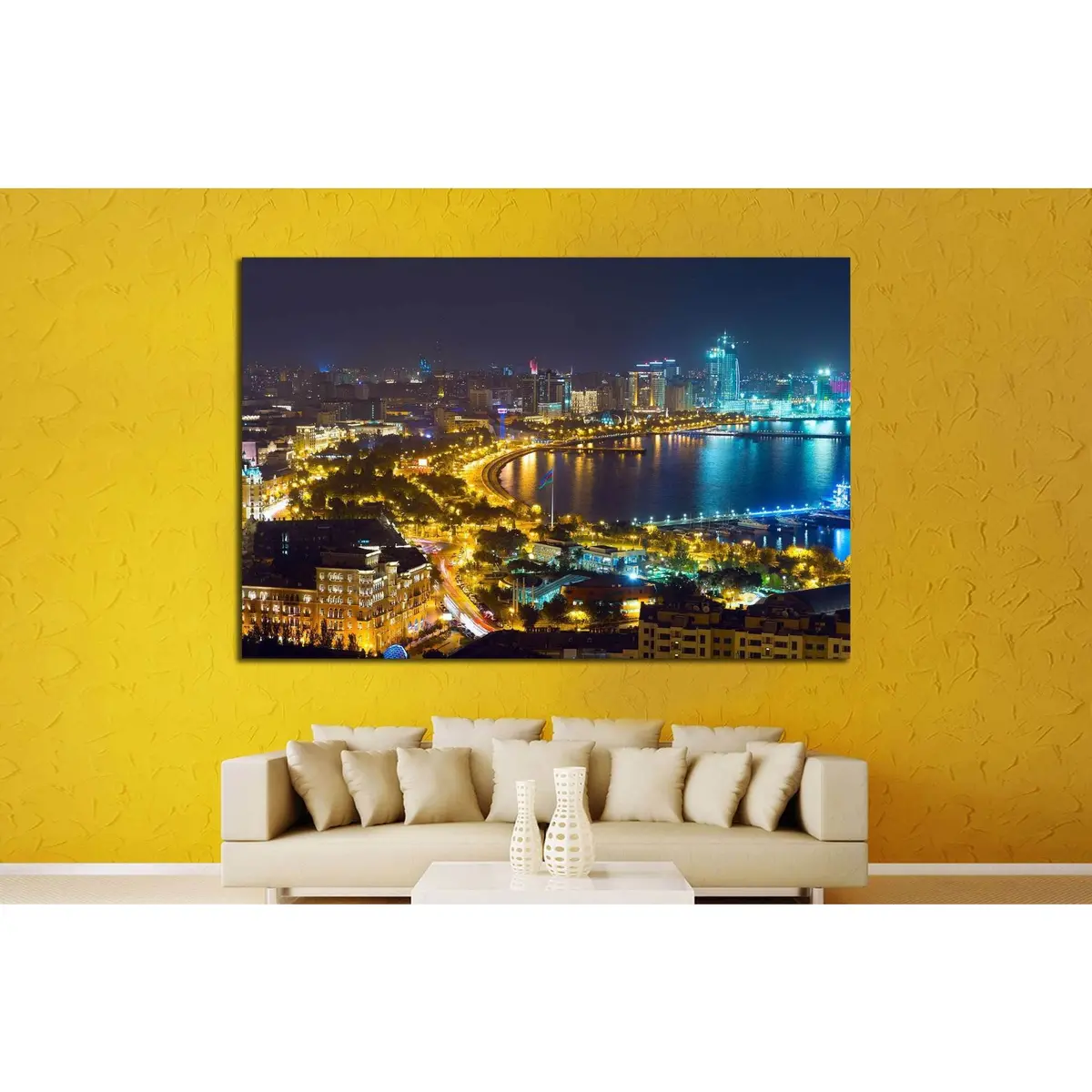 City Of Baku, The Capital Of The Republic Of Azerbaijan №1562 Ready To Hang Canvas Print 2