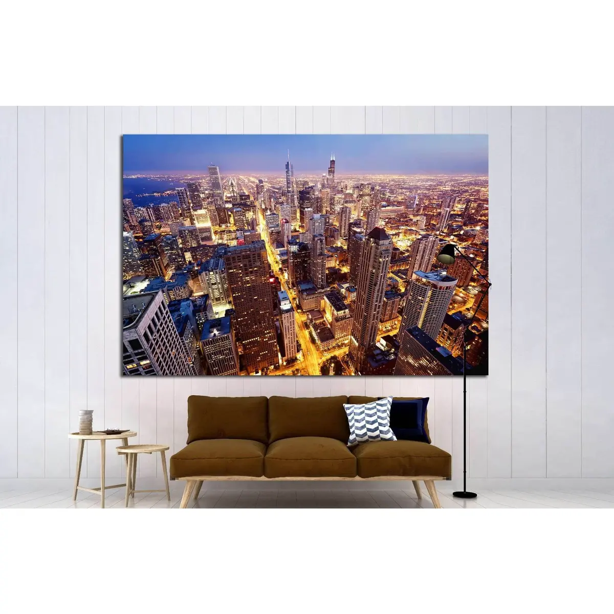 City Of Chicago №1508 Ready To Hang Canvas Print 3