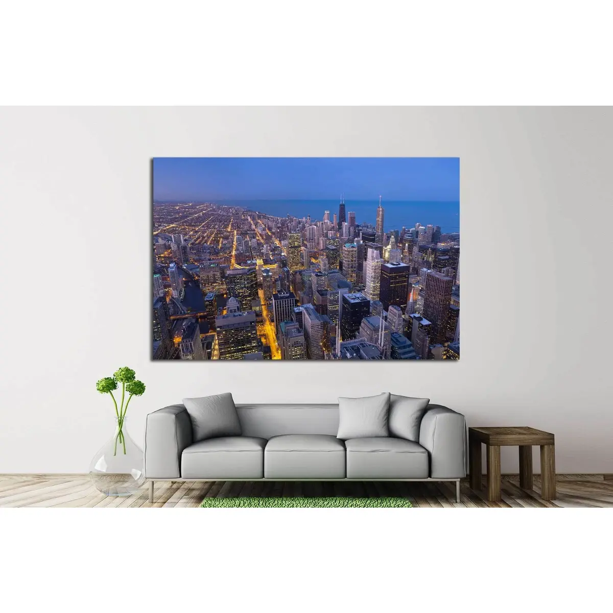 City Of Chicago №891 Ready To Hang Canvas Print 3