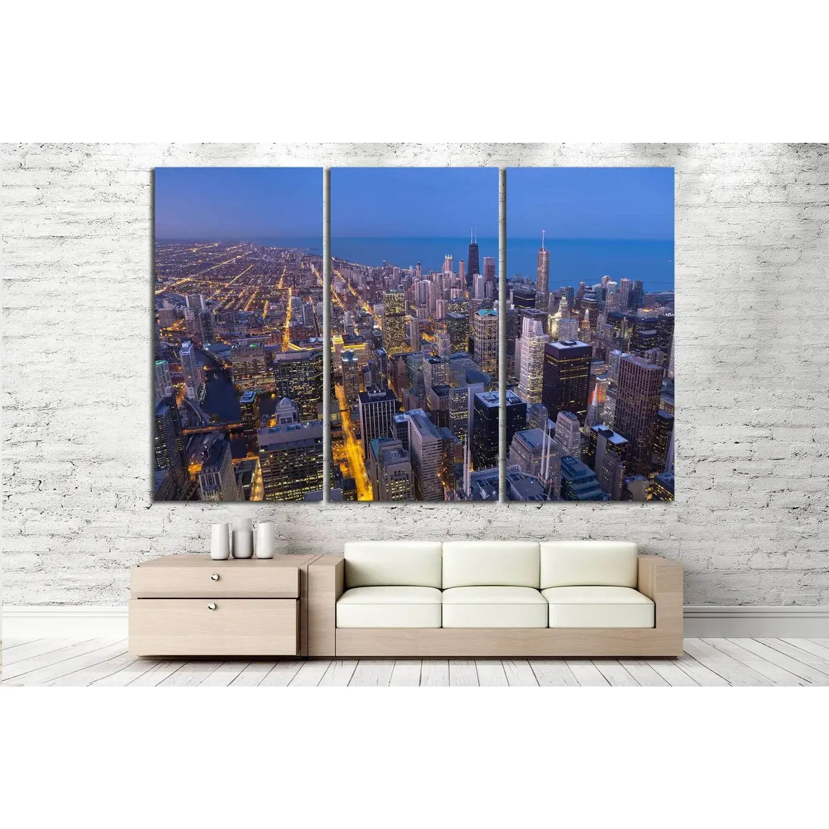 City Of Chicago №891 Ready To Hang Canvas Print 5