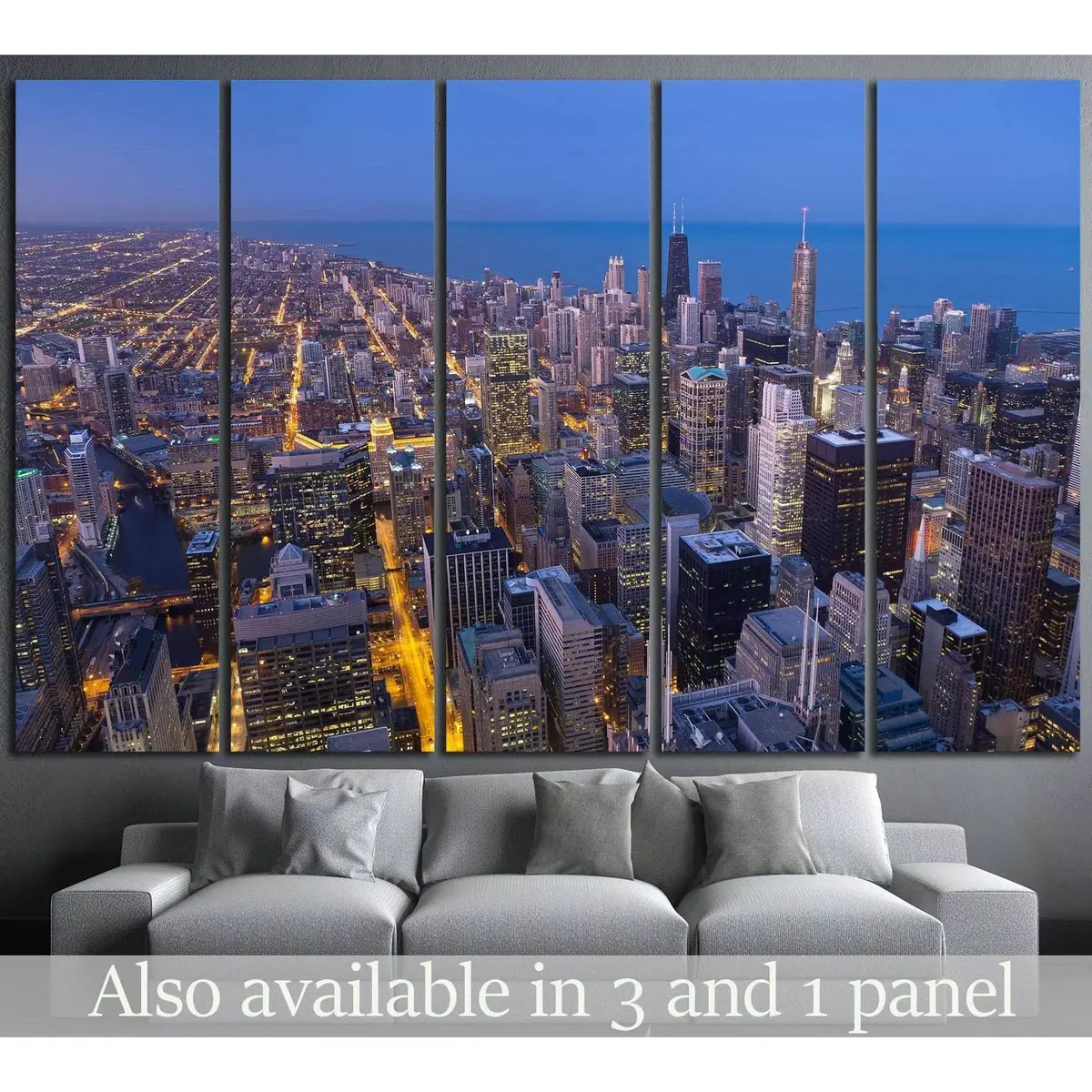 Chicago Cityscape Canvas Art Print #891 – Premium Ready-to-Hang Wall Decor