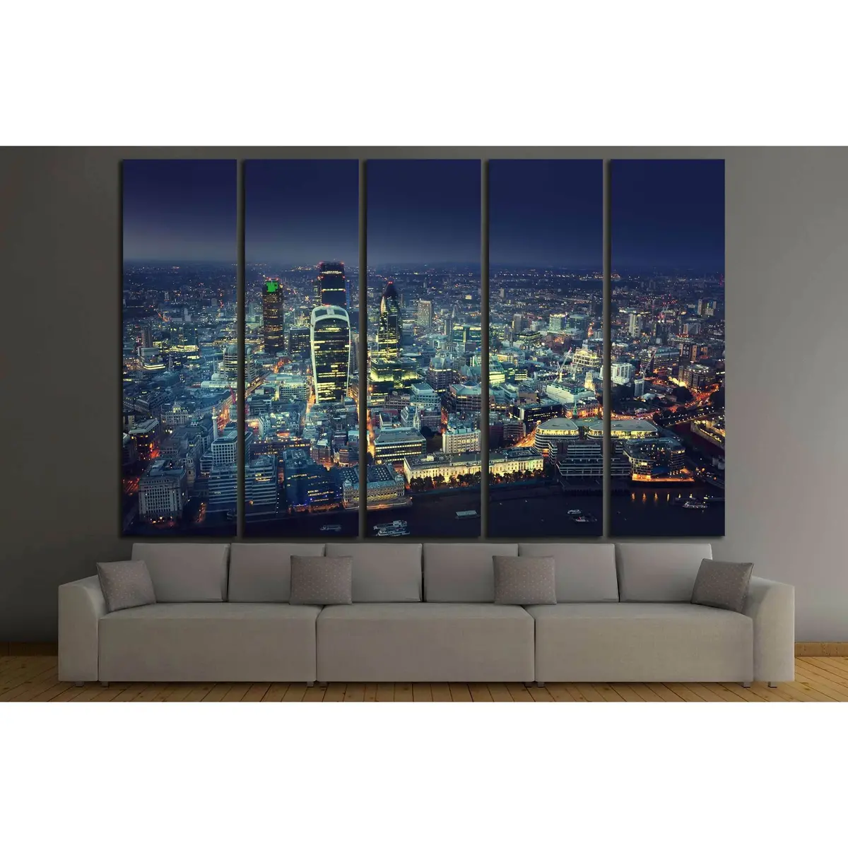 London Sunset Canvas Art Print #2654 – Premium Ready-to-Hang Wall Decor - Image 3