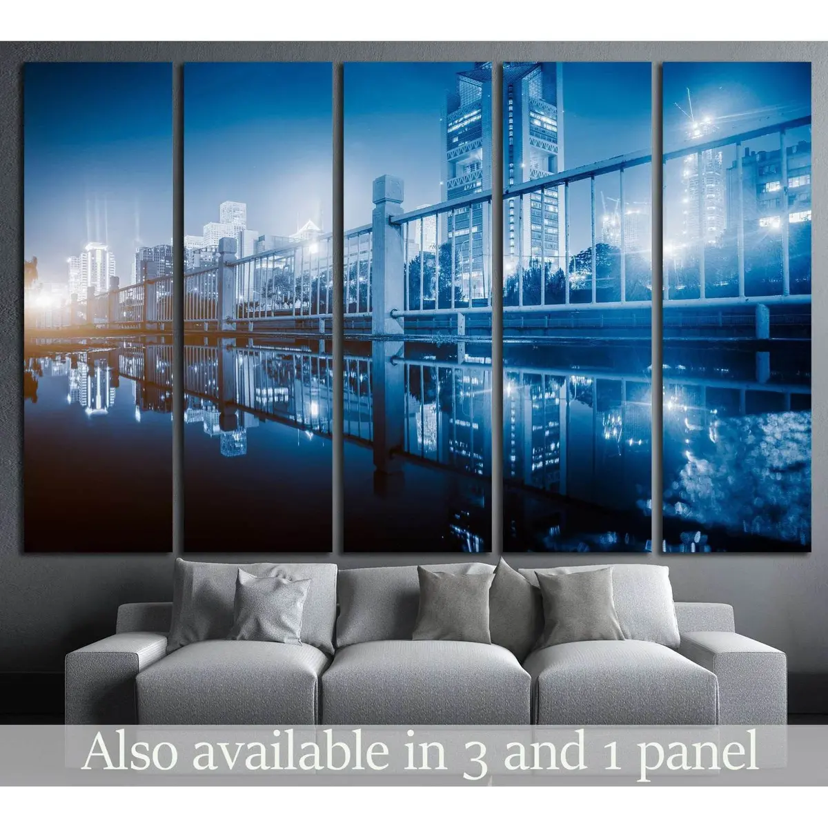 Contemporary City Skyline Canvas Art Print #1064