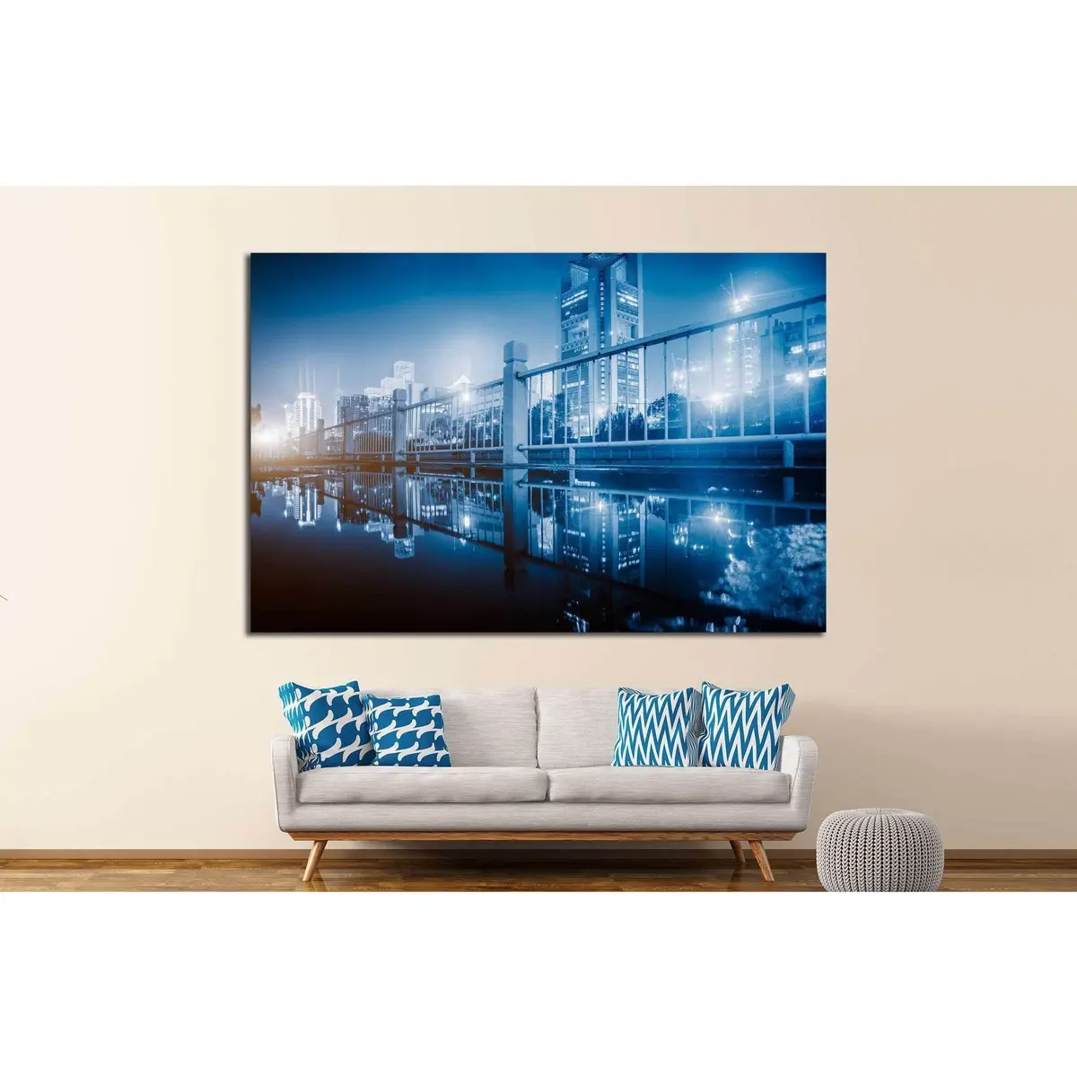 City Skyline №1064 Ready To Hang Canvas Print 2