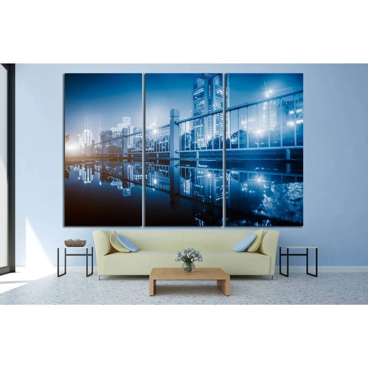 City Skyline №1064 Ready To Hang Canvas Print 5