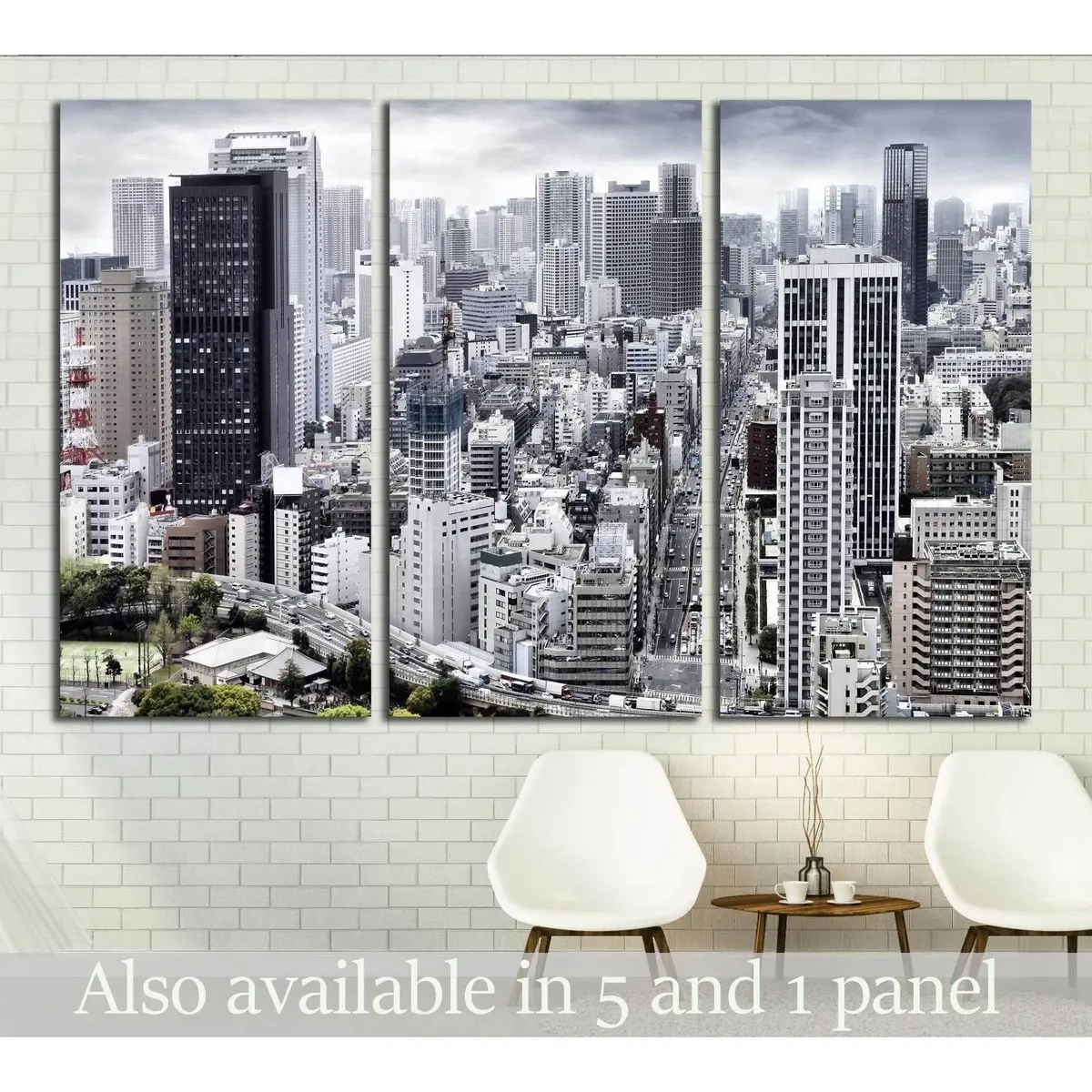 Modern City Skyline Canvas Art #2608 – Premium Ready-to-Hang Wall Decor