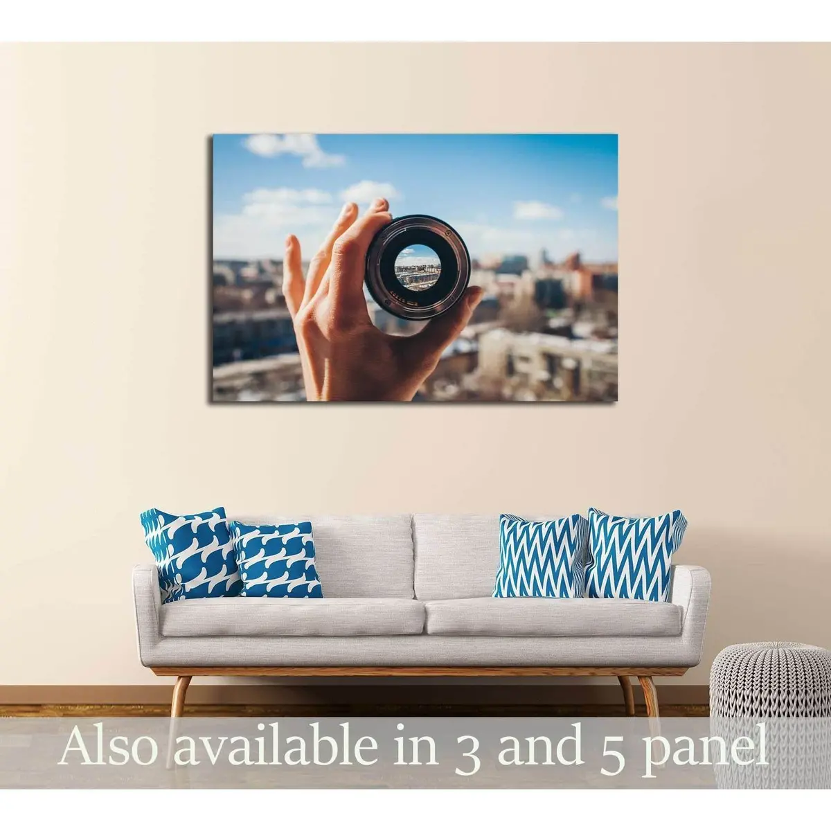 City View Through The Lens №3044 Ready To Hang Canvas Print 1
