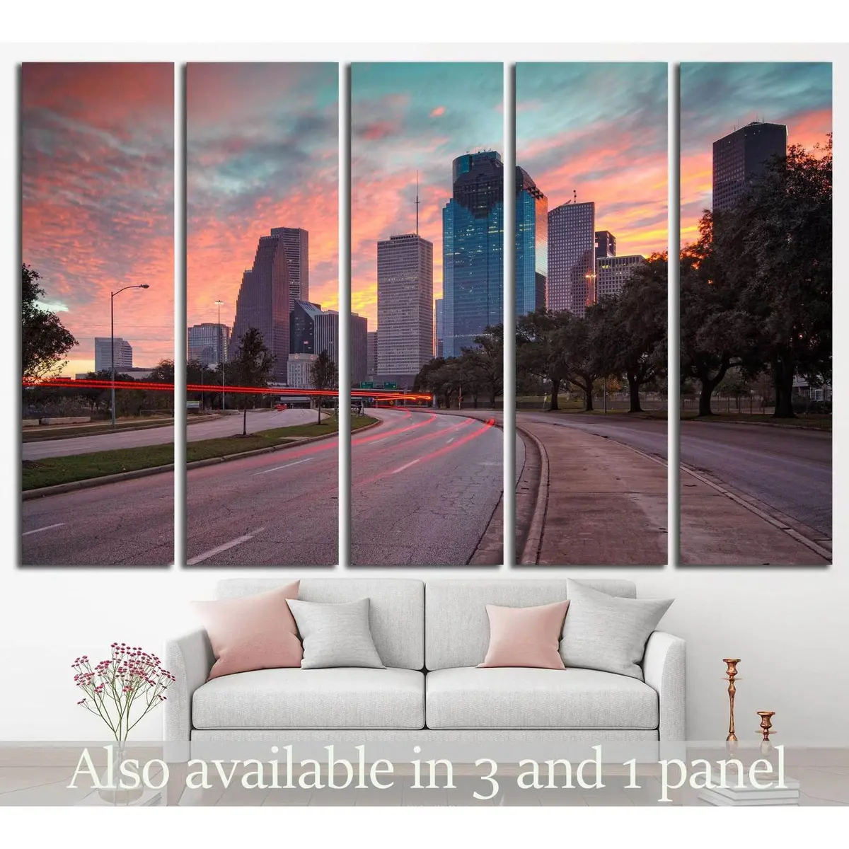 Contemporary Cityscape Canvas Wall Art Print #885