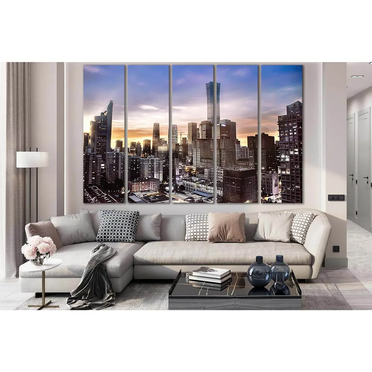 Stunning Morning Cityscape Canvas Art – SL1455, Premium Ready-to-Hang Wall Decor - Image 3