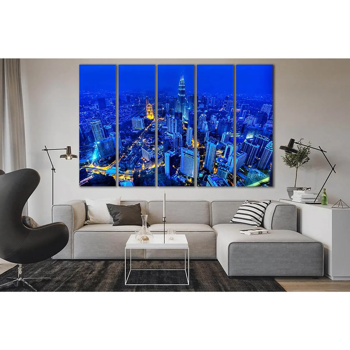 Kuala Lumpur Cityscape Canvas Wall Art №SL349 – Ready-to-Hang Decor - Image 3