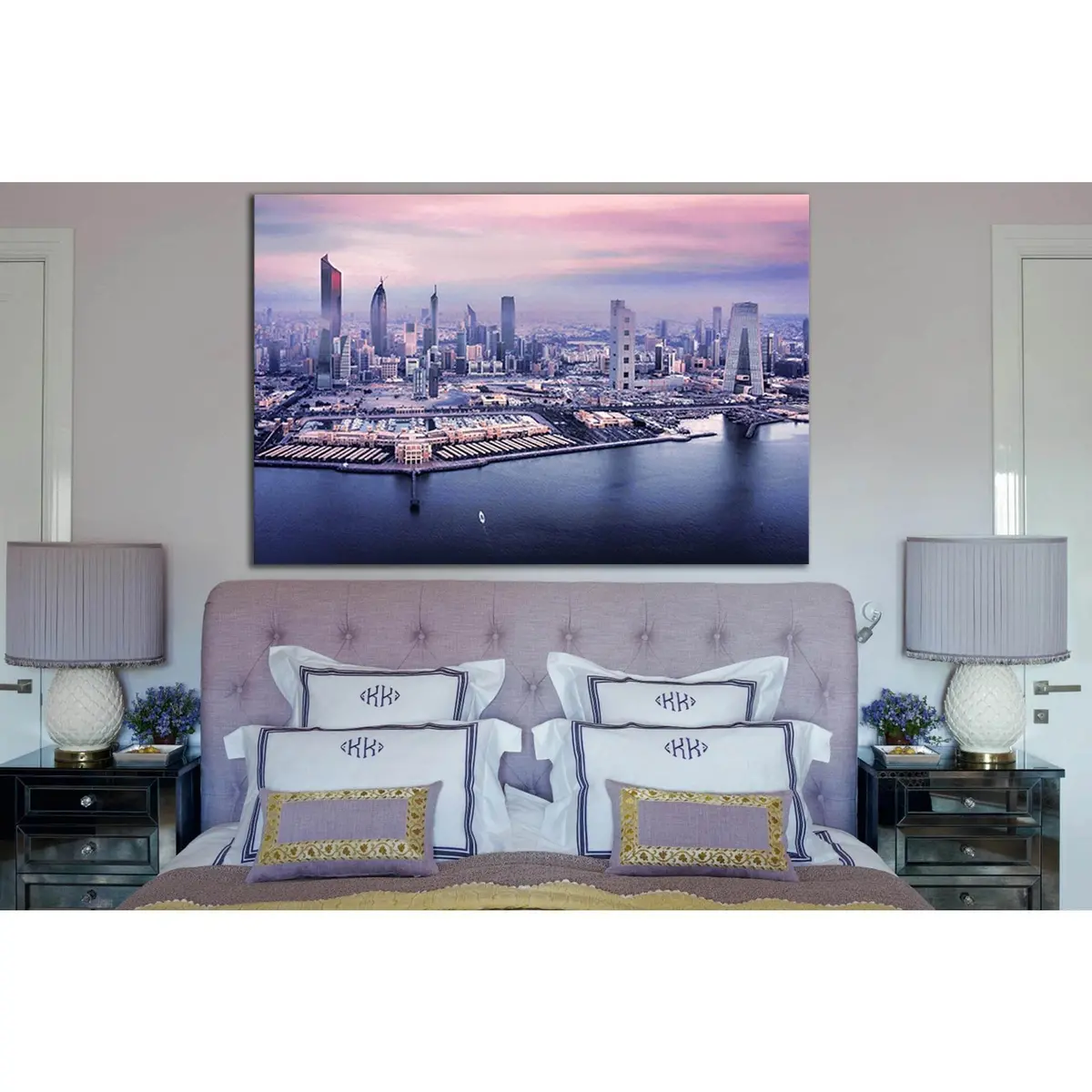 Cityscape Kuwait City At Sunset №Sl1468 Ready To Hang Canvas Print 1