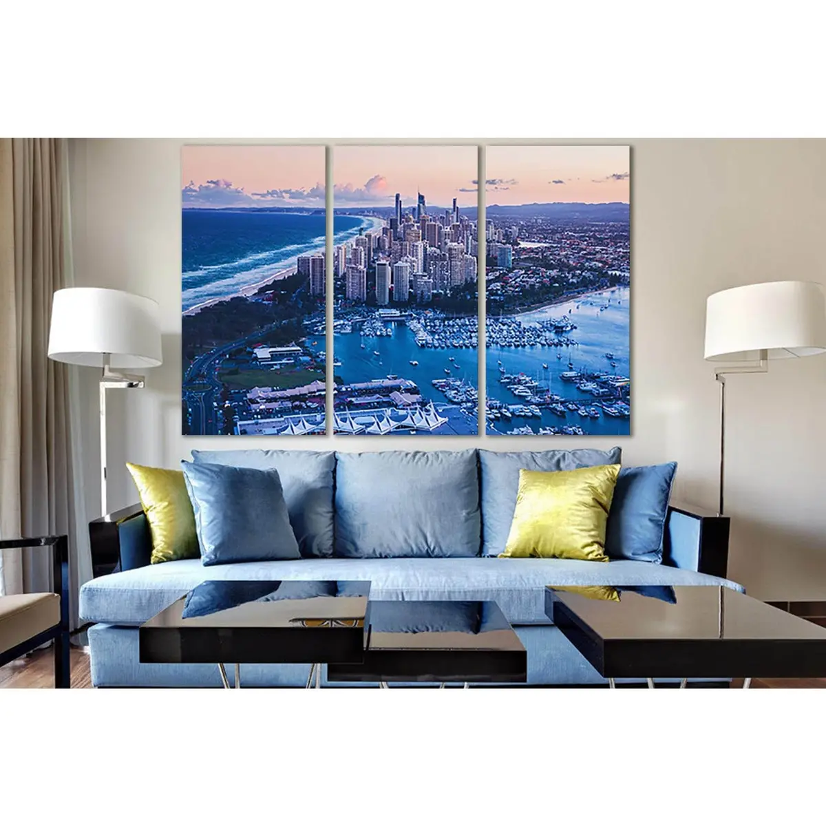 Cityscape Of Gold Coast №Sl1466 Ready To Hang Canvas Print 5