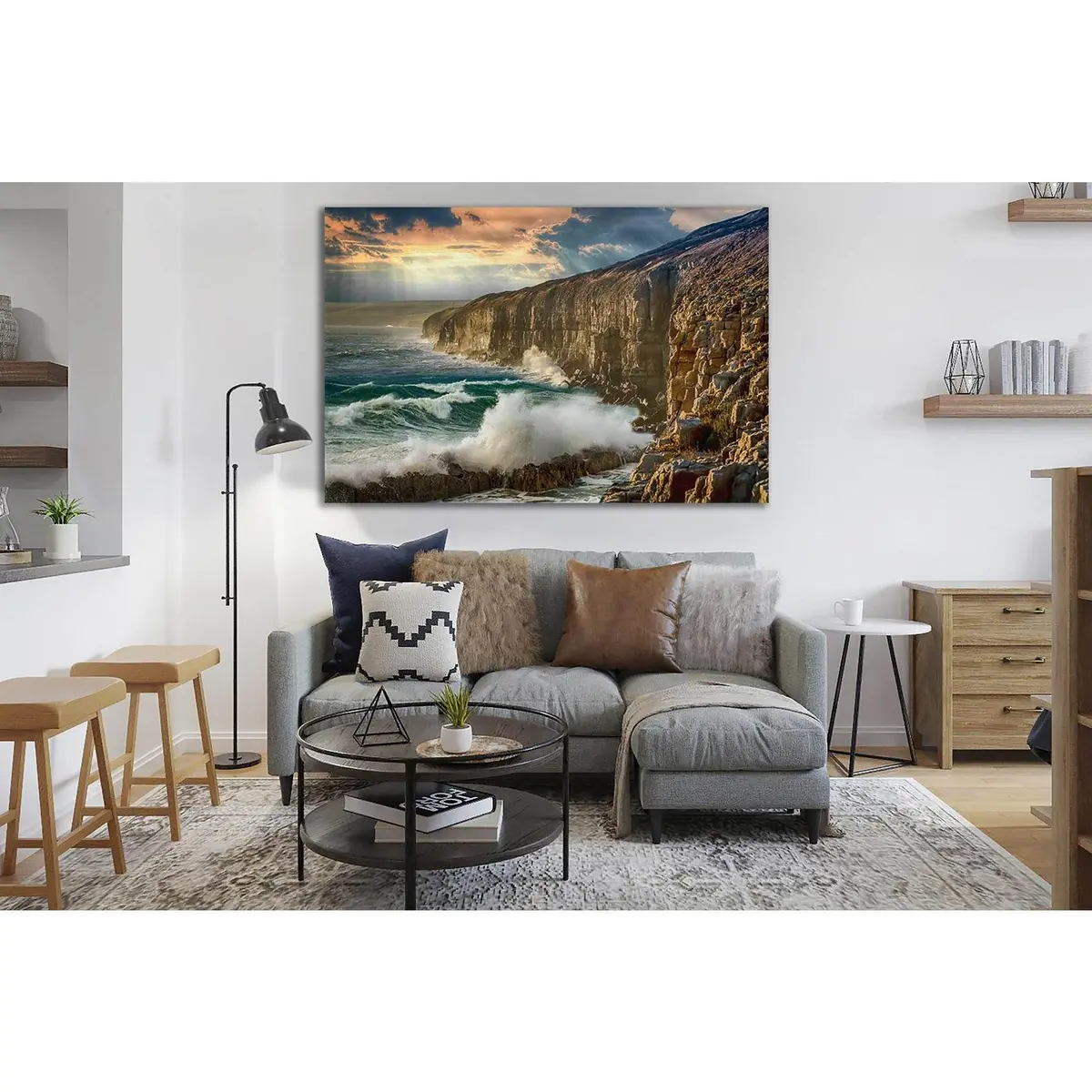 Cliff Of The Seashore №Sl196 Ready To Hang Canvas Print 1