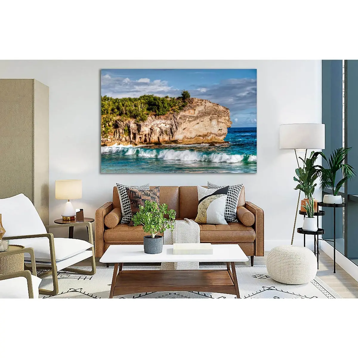 Cliff Sea Waves №Sl118 Ready To Hang Canvas Print 2