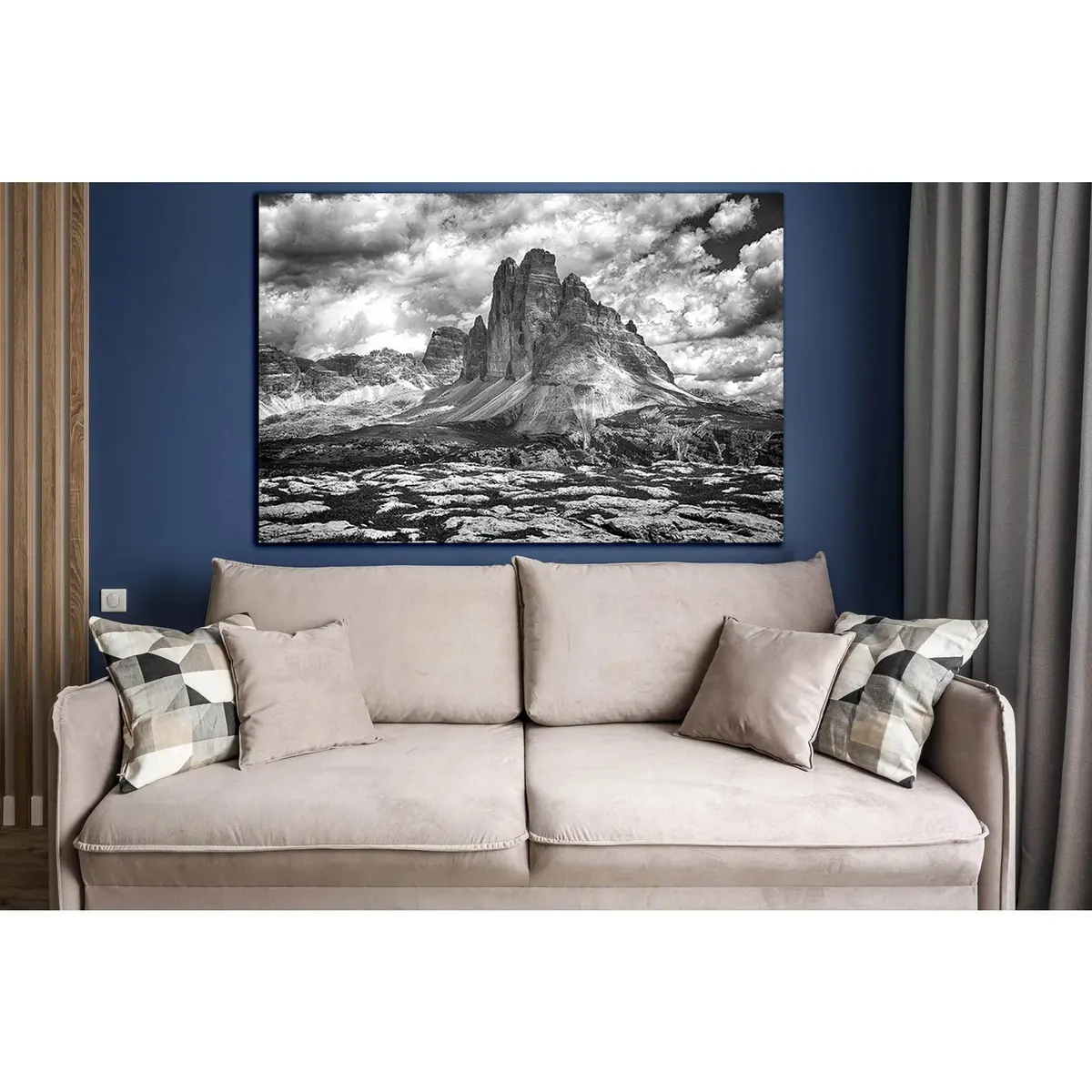 Cliffs In Black And White №Sl831 Ready To Hang Canvas Print 2
