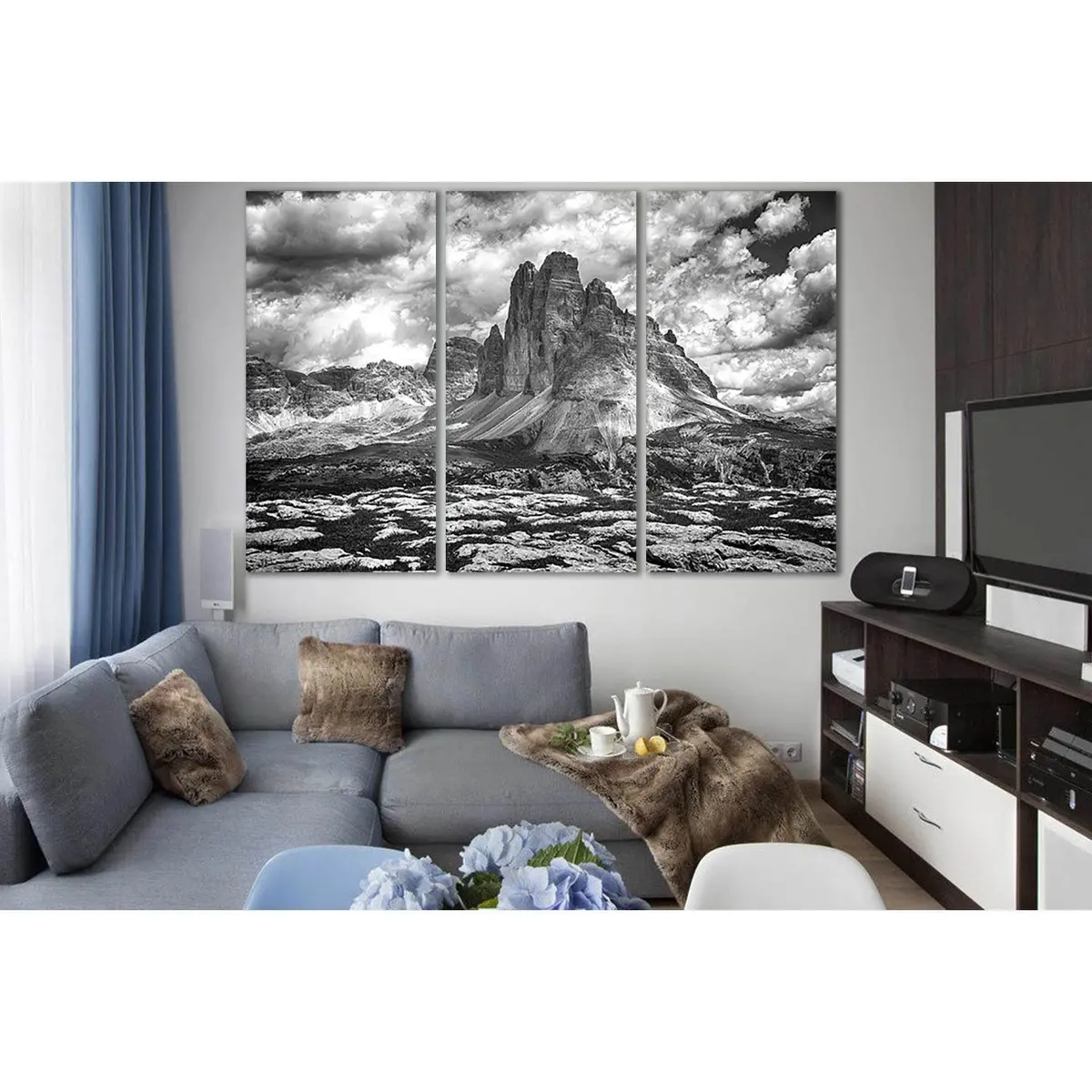 Cliffs In Black And White №Sl831 Ready To Hang Canvas Print 5