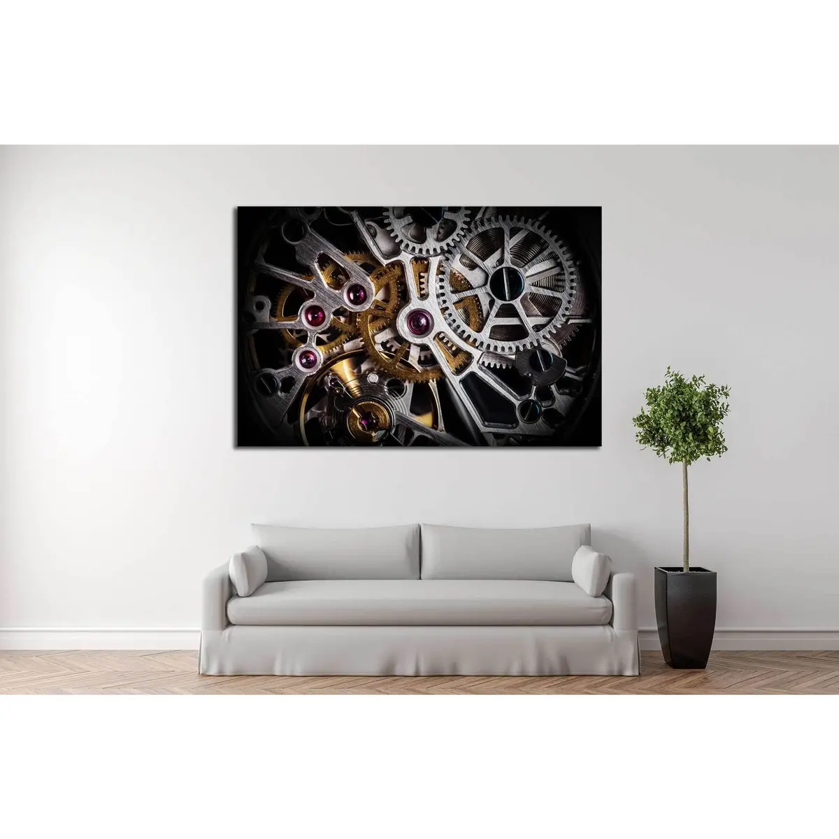 Clock Mechanism №535 Ready To Hang Canvas Print 3