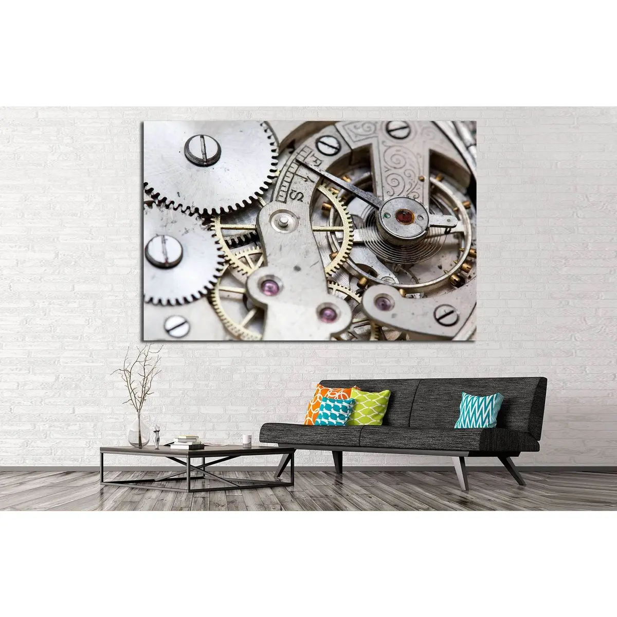 Clock Wall Art №216 Ready To Hang Canvas Print 3