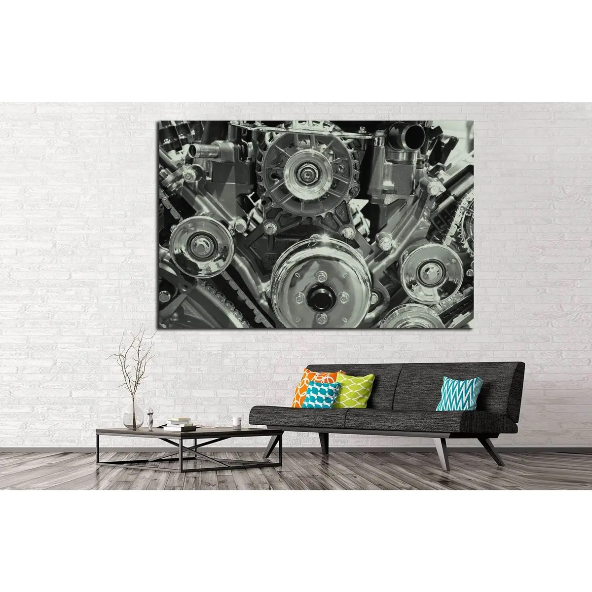 Close Up Engine №137 Ready To Hang Canvas Print 2