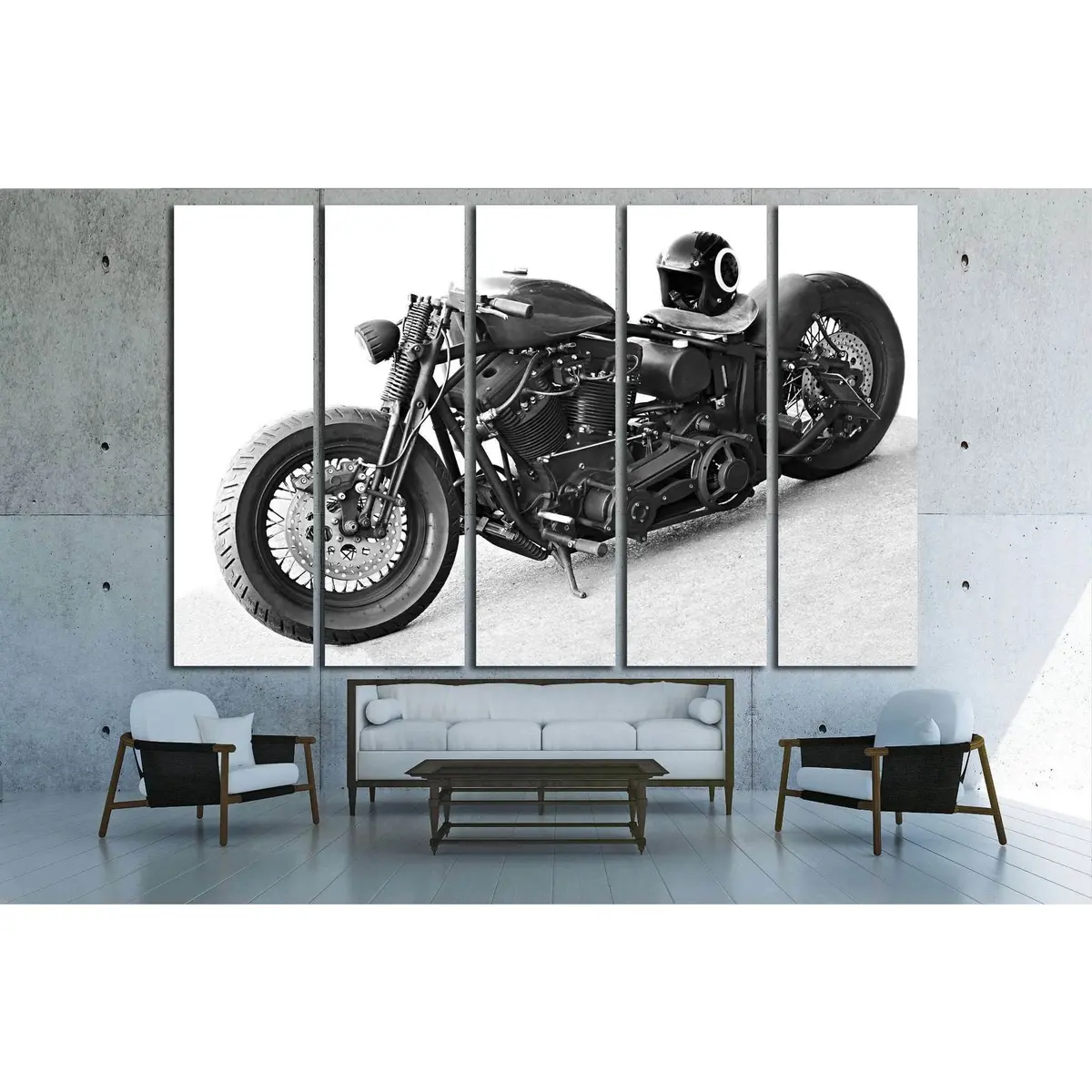 High-Power Chopper Bike Closeup – Canvas Wall Art #1896, Ready to Hang - Image 2