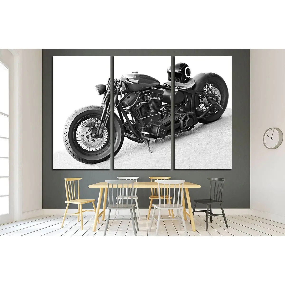 Close Up Of A High Power Chopper Bike №1896 Ready To Hang Canvas Print 5