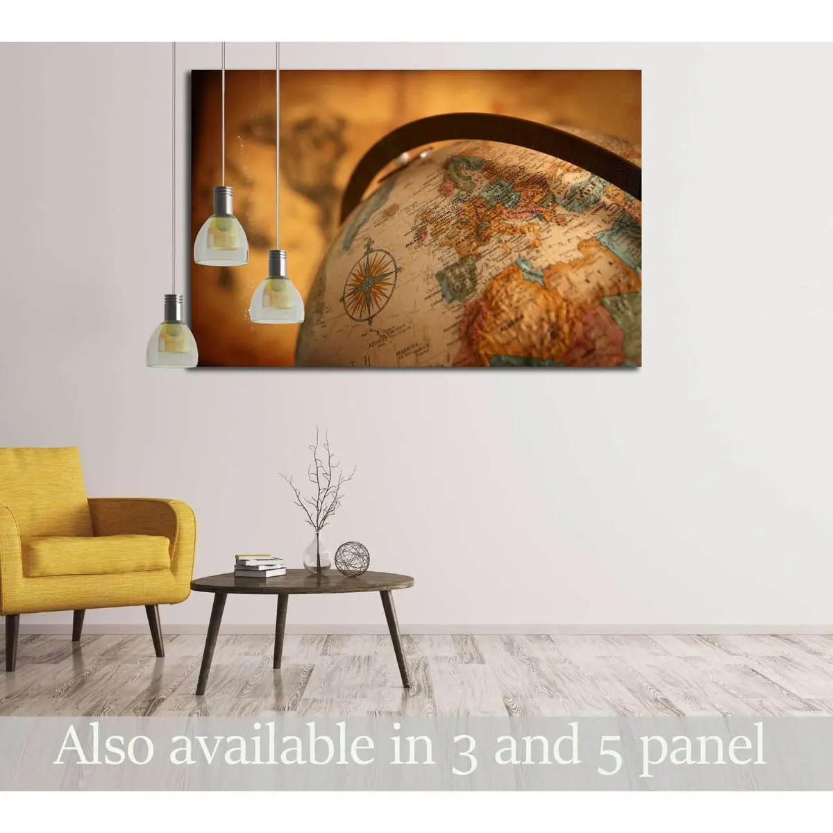 Close Up Of Europe On Globe №2814 Ready To Hang Canvas Print 1