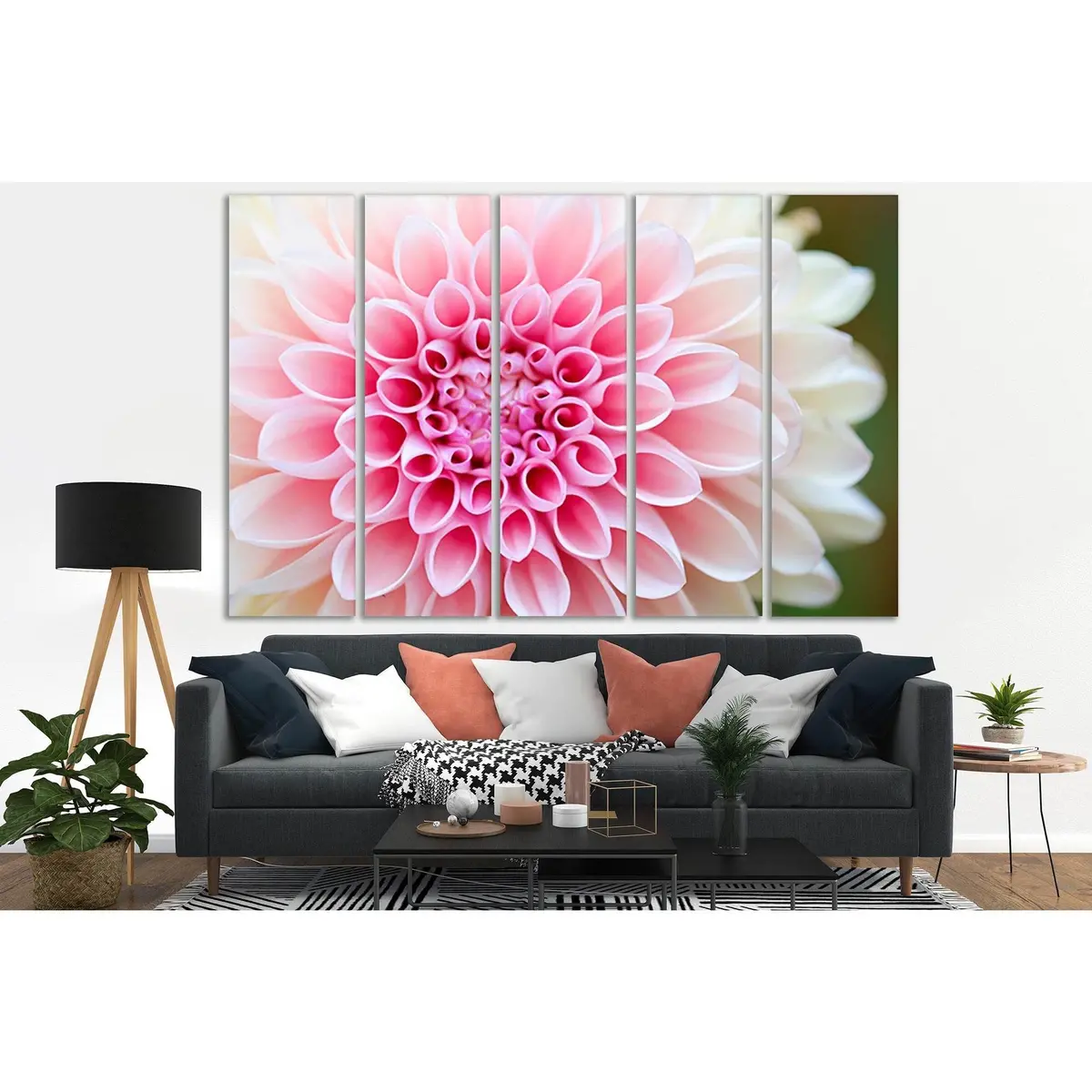 Pink Flower Macro Canvas Art №SL697 – Pre-Hung Wall Decor