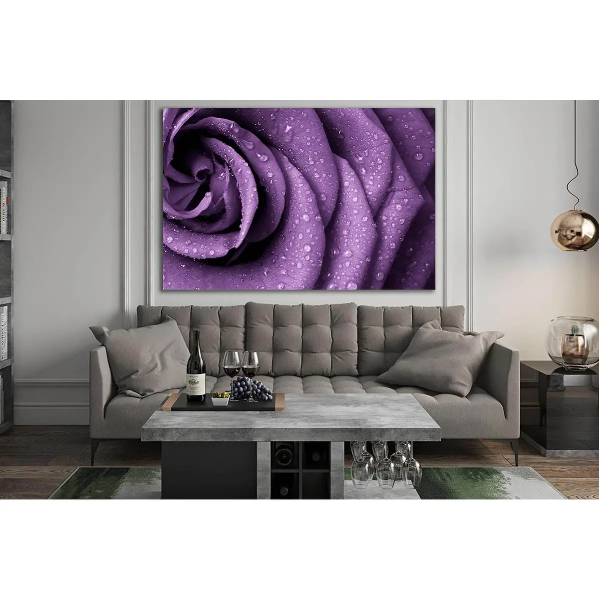 Close Up Of Violet Rose №Sl680 Ready To Hang Canvas Print 1