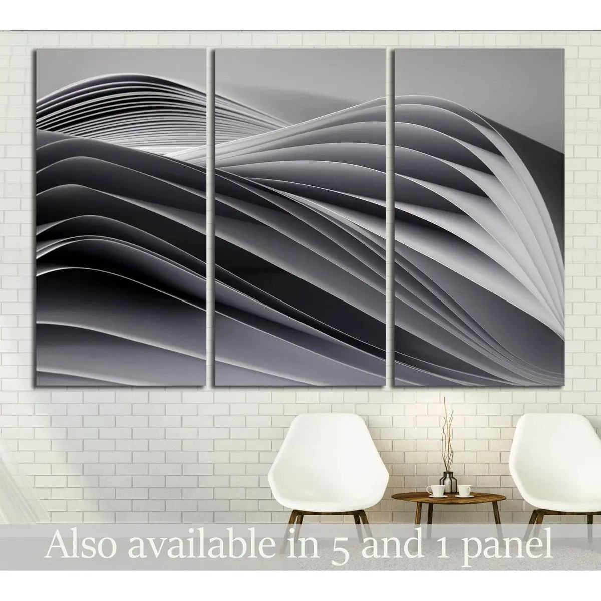 Close Up Textured Abstracted Beauty Ocean-Liked Clean Empty Pages Isolated In Studio №2531 Ready To Hang Canvas Print 5