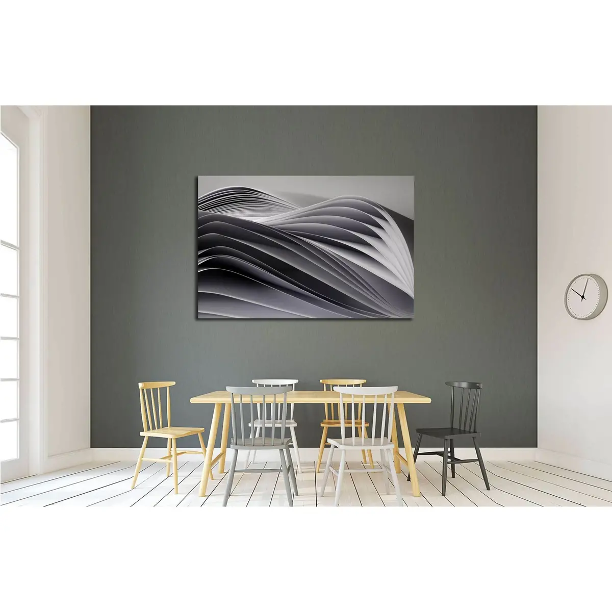 Close Up Textured Abstracted Beauty Ocean-Liked Clean Empty Pages Isolated In Studio №2531 Ready To Hang Canvas Print 3