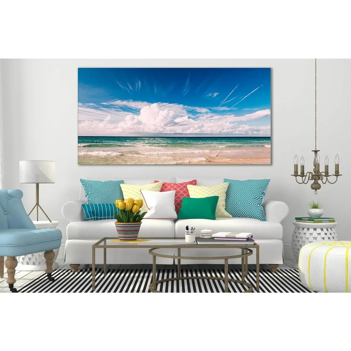 Clouds Above Body Of Water №Sl153 Ready To Hang Canvas Print 1