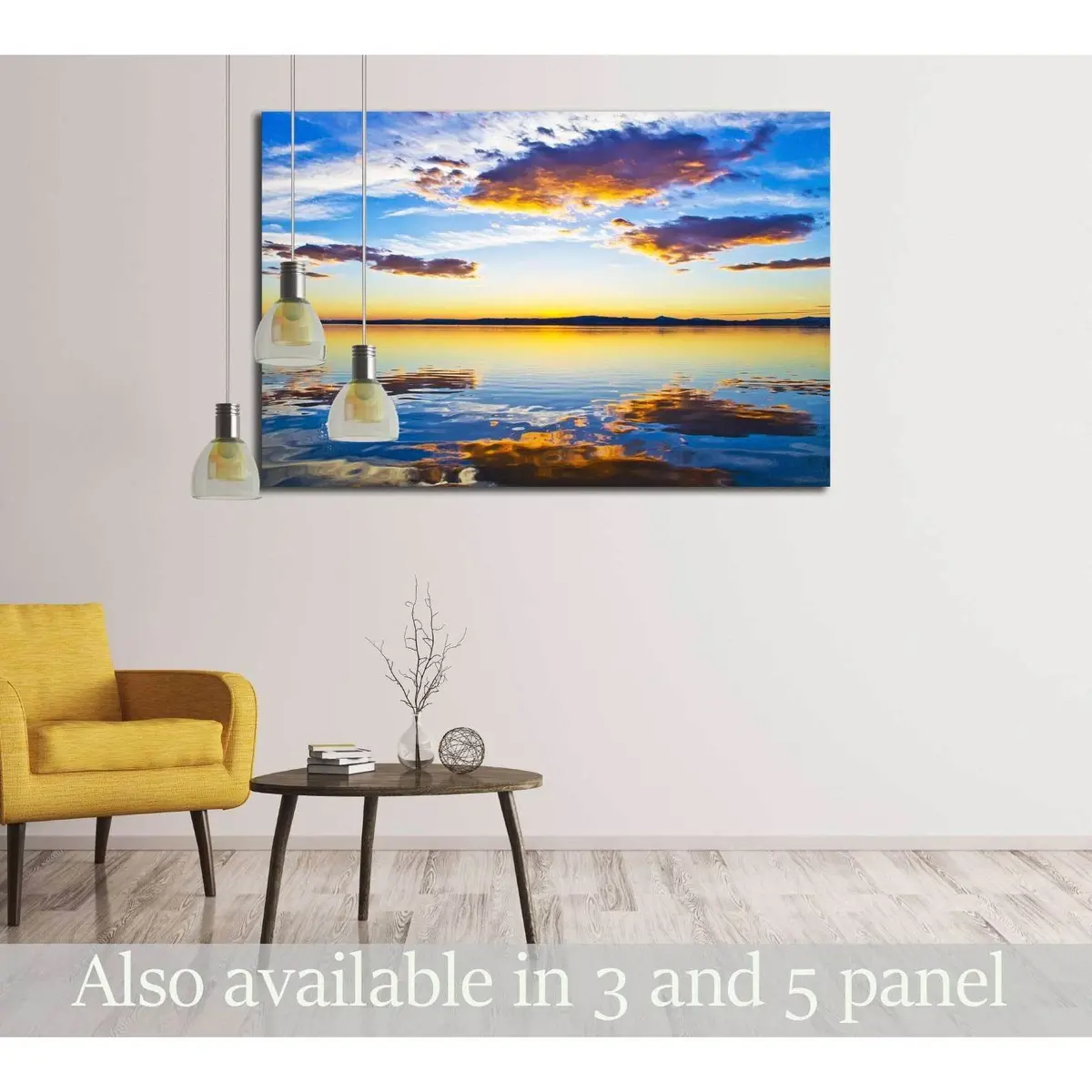 Clouds Reflected In Lake Water №3132 Ready To Hang Canvas Print 1
