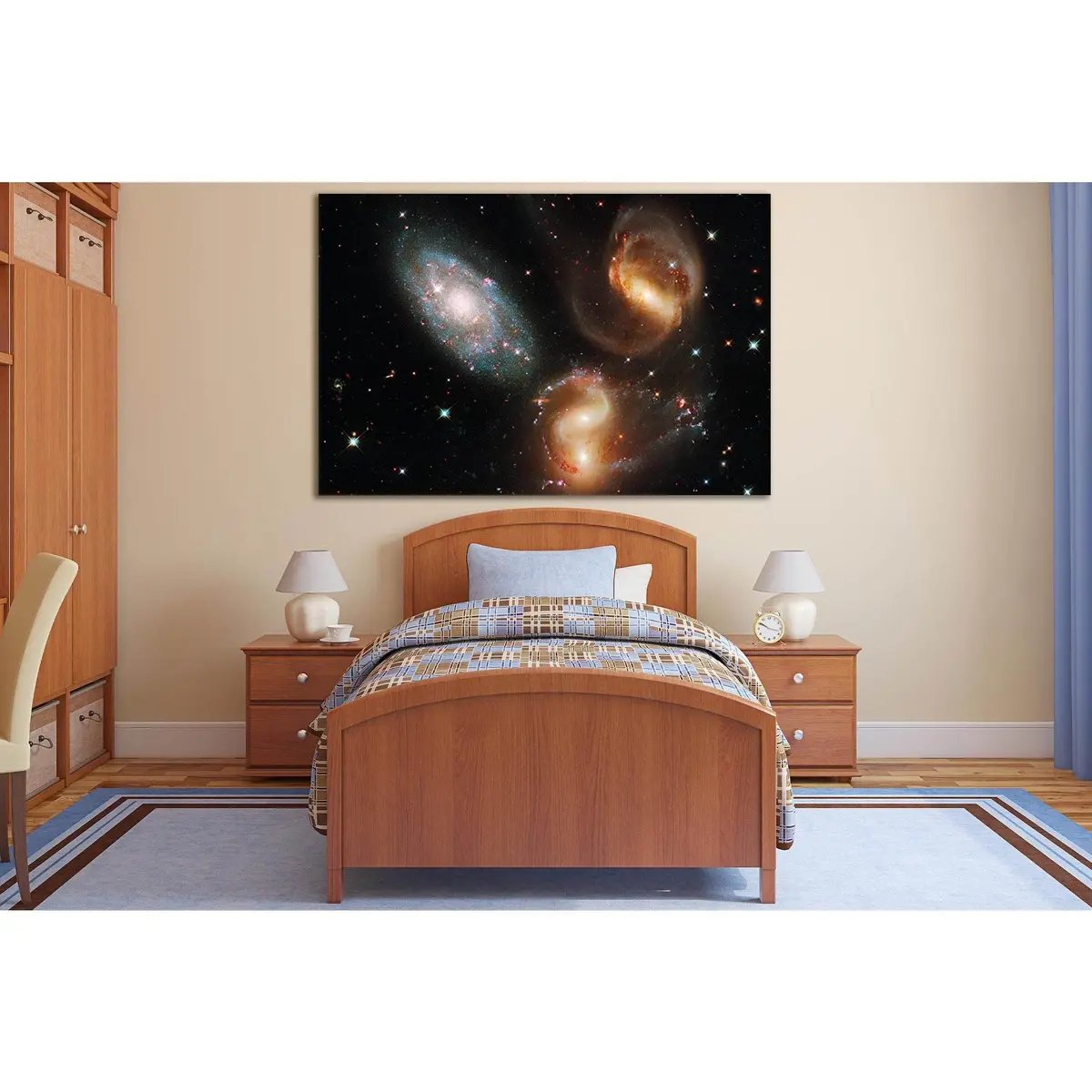 Cluster Of Galaxies Hubble Telescope №Sl414 Ready To Hang Canvas Print 1
