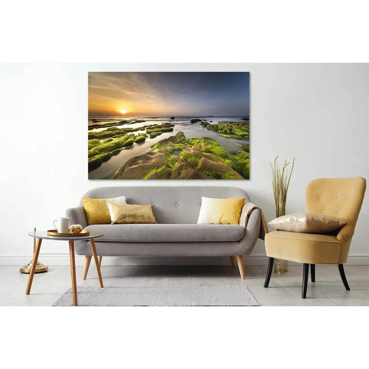 Coast At Sunrise №D1222 Ready To Hang Canvas Print 1