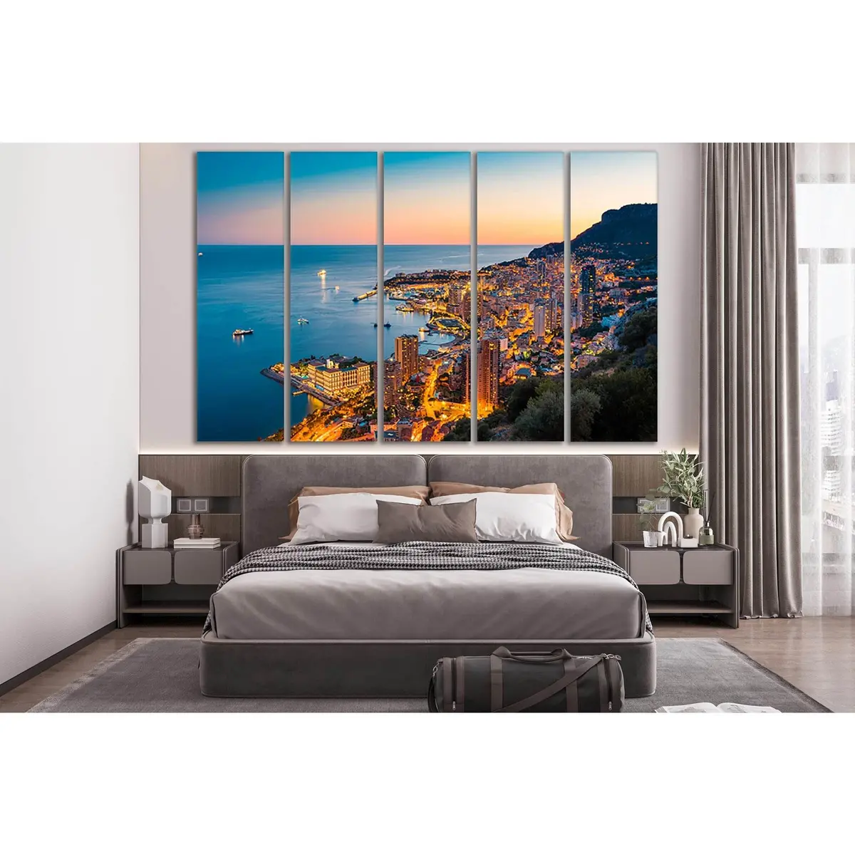 Coastal City Sunset SL224 Premium Canvas Wall Art – Ready to Hang