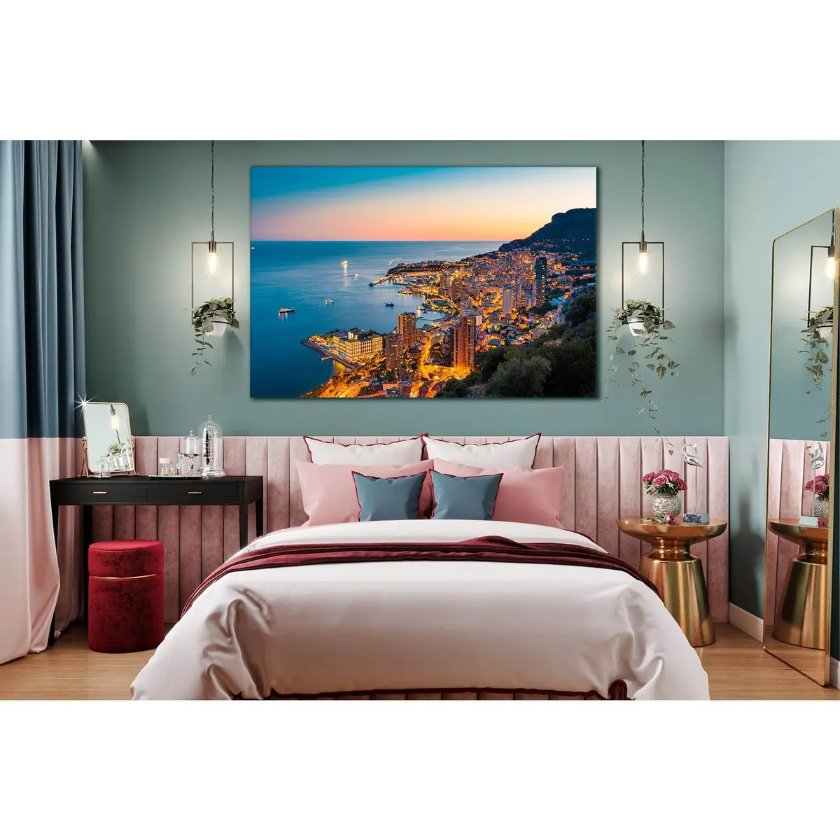 Coast City Sunset №Sl224 Ready To Hang Canvas Print 2