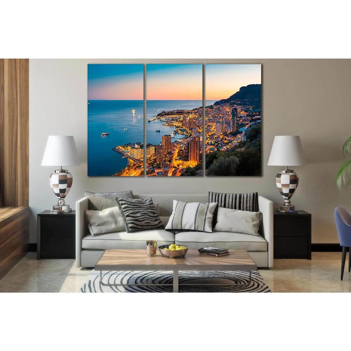 Coast City Sunset №Sl224 Ready To Hang Canvas Print 5