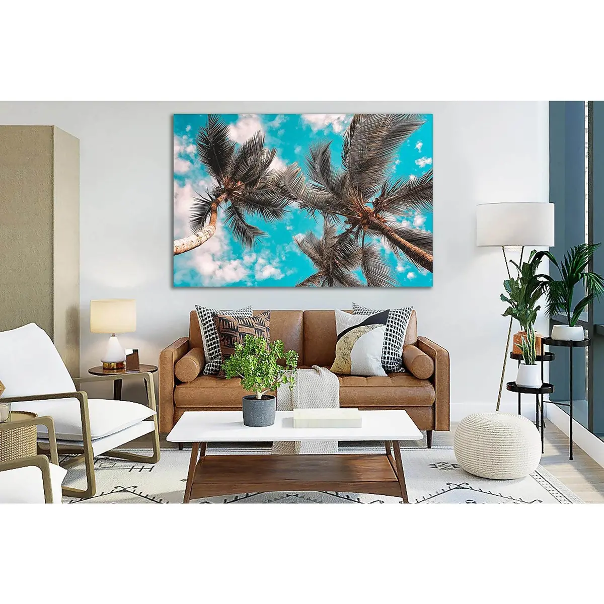 Coconut Trees And Blue Sky №Sl150 Ready To Hang Canvas Print 2