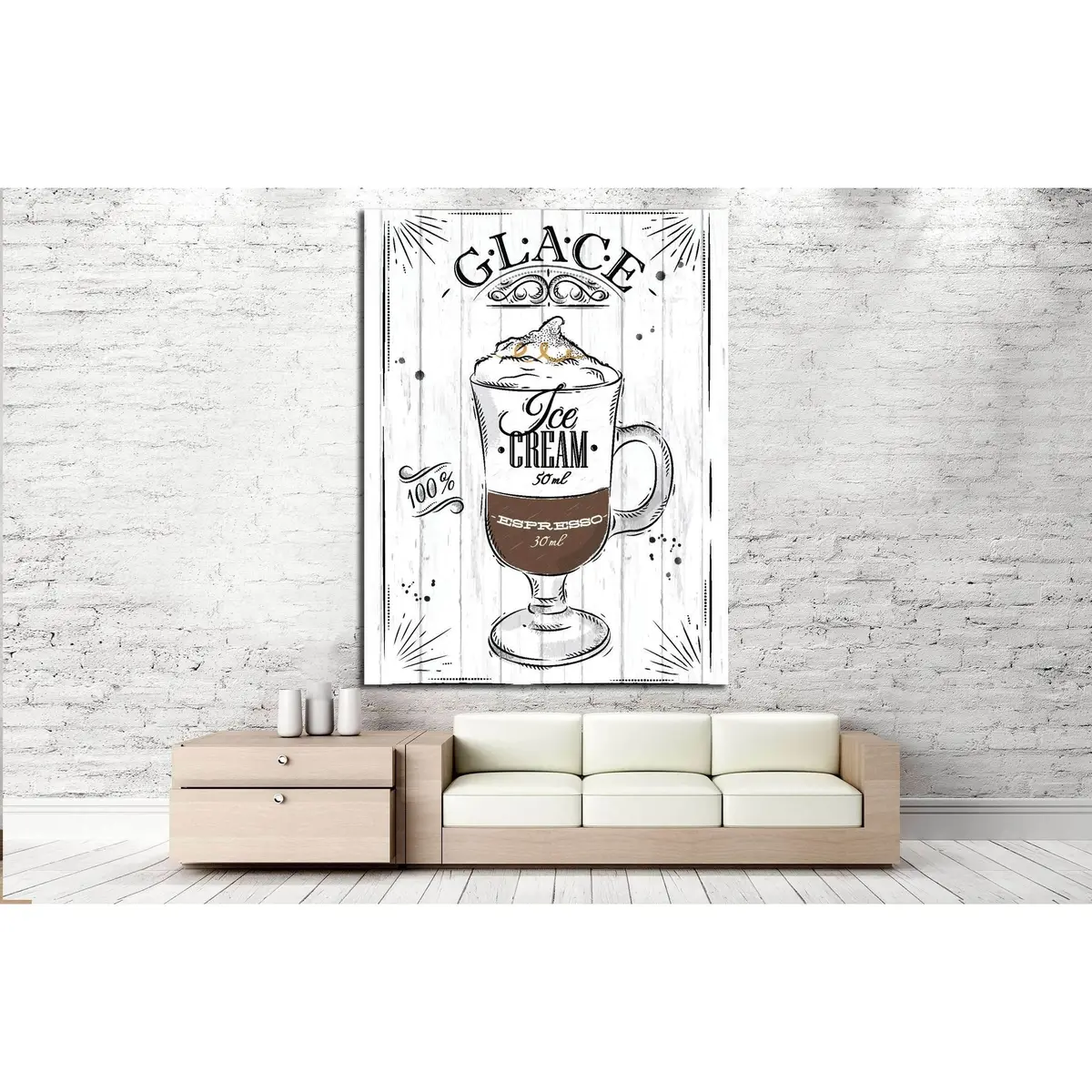 Cofe. Ice Cofe. Espresso №4580 Ready To Hang Canvas Print 2
