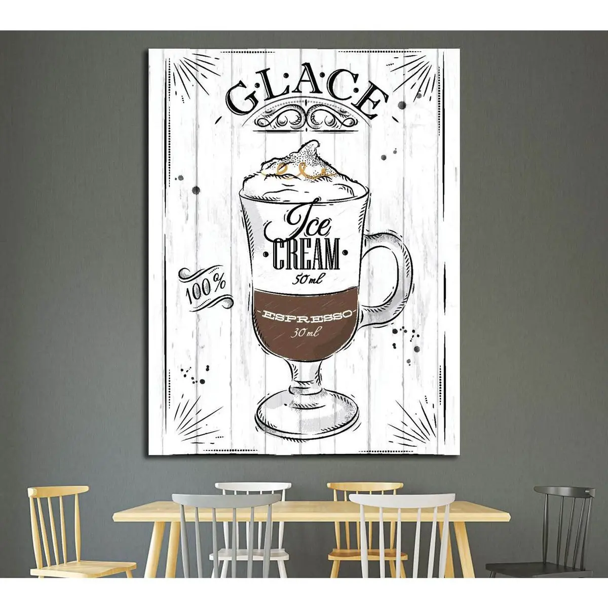 Cofe. Ice Cofe. Espresso №4580 Ready To Hang Canvas Print 1