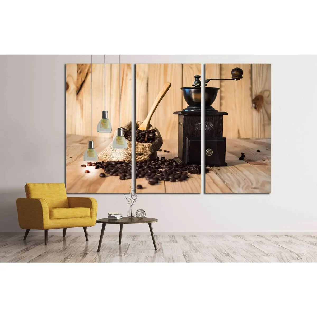 Coffee Bean In Bag On Wood Background №1914 Ready To Hang Canvas Print 5