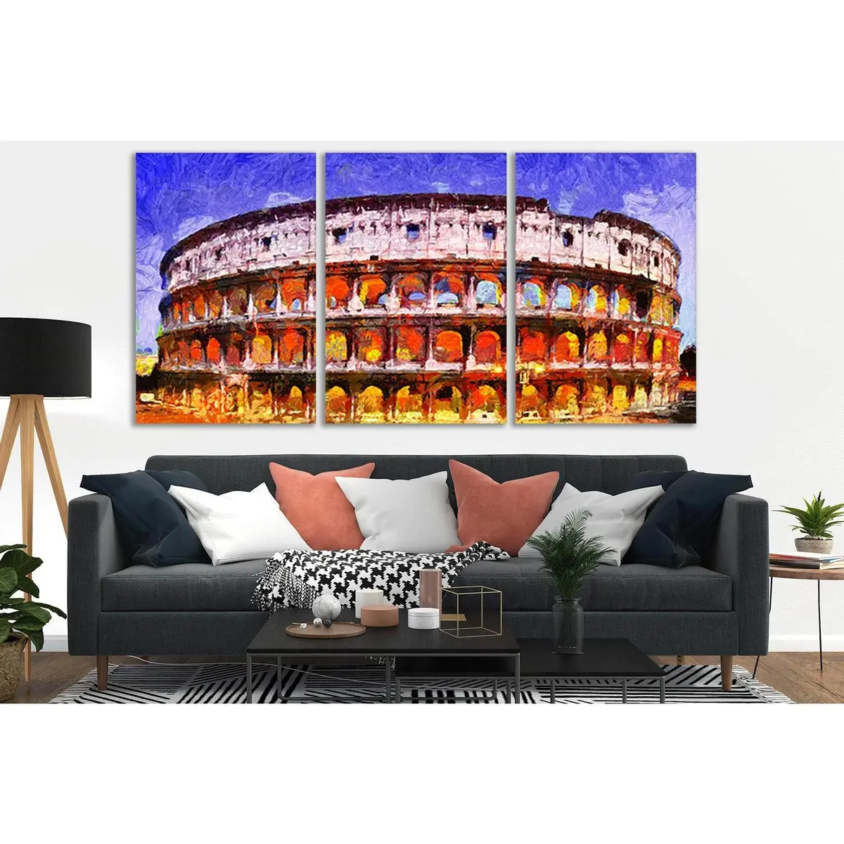 Coliseum In Rome At Night №Sl607 Ready To Hang Canvas Print 5