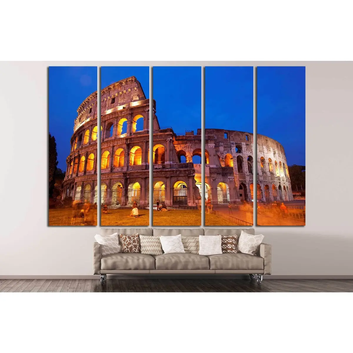 Rome Colosseum Canvas Wall Art #854 – Pre-Installed Hanging Hardware - Image 2