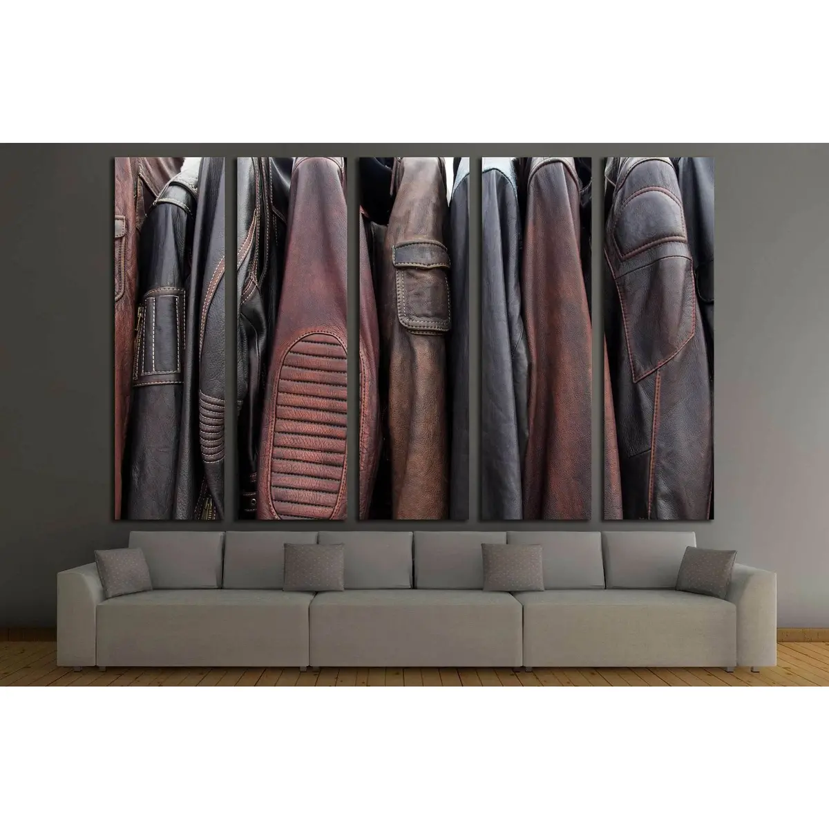 Leather Jacket Display Canvas Wall Art №1880 – Ready-to-Hang Decor - Image 3