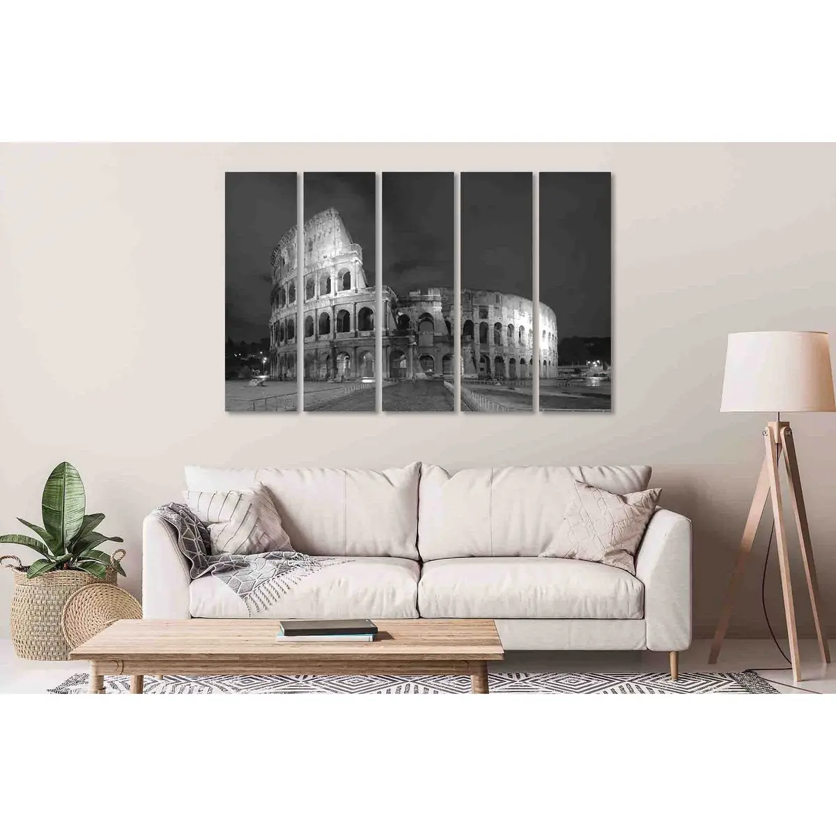 Roman Colosseum Night Scene D2823 – Premium Ready-to-Hang Canvas Art