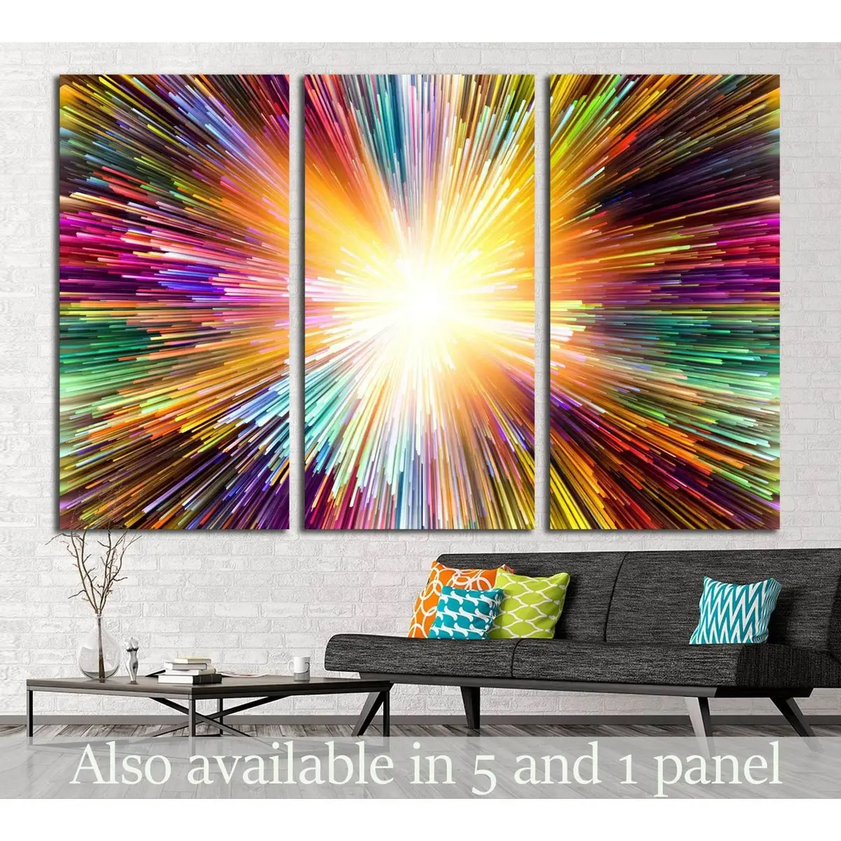 Color Explosion №1057 Ready To Hang Canvas Print 5
