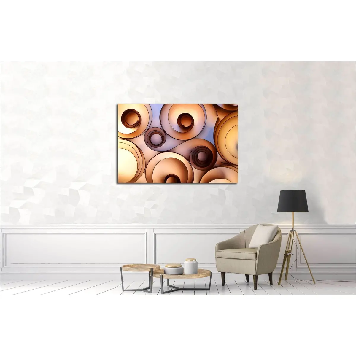 Color Paper Decoration №3223 Ready To Hang Canvas Print 3