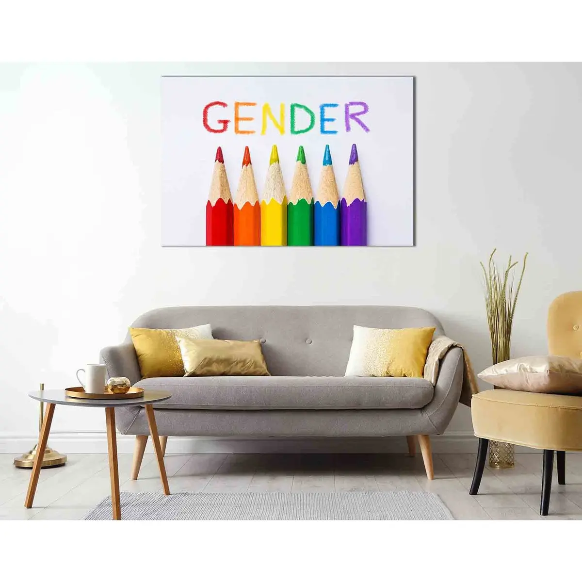 Colored Pencil №2107 Ready To Hang Canvas Print 1
